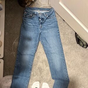 Blue Levi’s 501 Straight Leg Jeans